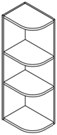 WALL END SHELF